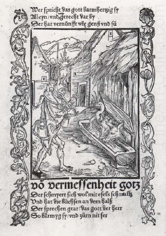 The Barnyard fool, Albrecht Durer